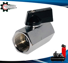 1/2" Mini Ball Valve FNPT X FNPT Chrome Plated Brass Body 450 psi 1/4 Turn