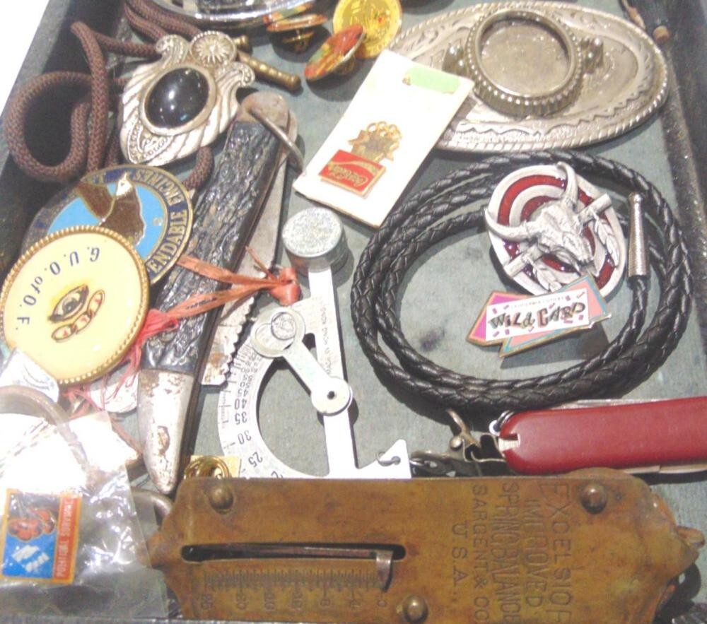 Estate Lot-Vintage Junk Drawer.Collectibles,Jewelry,Trinkets,Coins