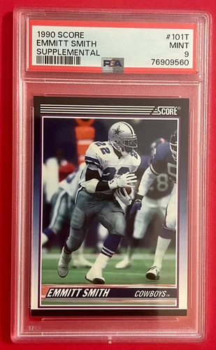 EMMITT SMITH 1990 SCORE SUPPLEMENTAL ROOKIE #101T  PSA MINT 9