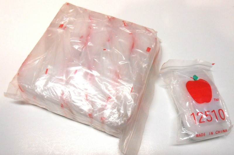 apple brand baggies zippitz bags 1.25"x1" 12510 size clear 1000ct  Sickest Price