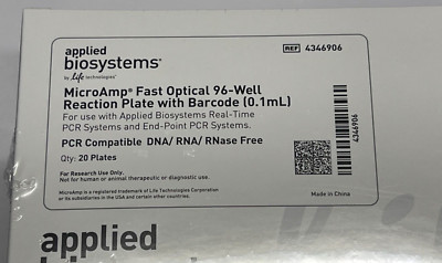 Applied Biosystems 4346906 MicroAmp Fast Optical 96-Well Reaction Plate, Barcode
