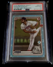 2020 Bowman Chrome Draft First 1st Edition Spencer Strider Sky Blue Foil PSA 10