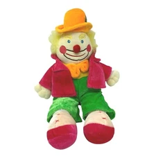 RHODE ISLAND NOVELTY Silly Clown 16" Plush Bright Colors Doll Circus