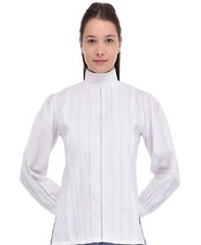 White Victorian/Edwardian Long Sleeve Blouse | Cotton Lane