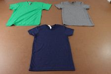 Youth Size Small Gray Green Navy Short Sleeve T-Shirts 3 Pieces New