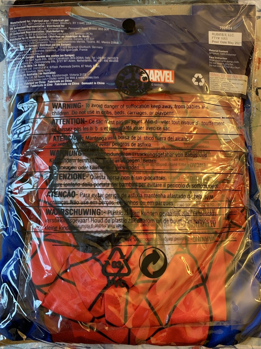 Rubies Marvel Spiderman Child Halloween (Size MED 8-10, 5-7 years