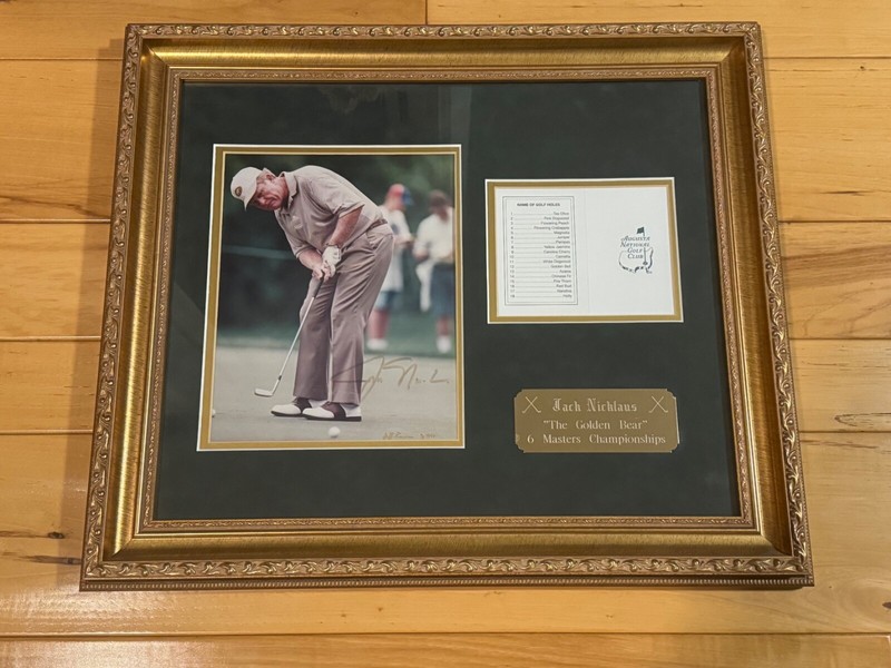 Jack Nicklaus Autographed Photo signed and framed with COA