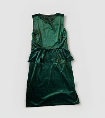 emerald green peplum dress Terani Couture 261E6750 Evening Mermaid Beaded Ruffled Sleeveless Formal Crepe Dress