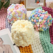 100g Creative Pom Pom Thick Chunky Wool Baby Yarn Knitting Crochet Scarf Hat UK