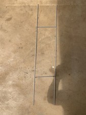 Frame Stake H 1 Grey Metal Wire Sign Holder Double Step Stick 30"Lx6  W