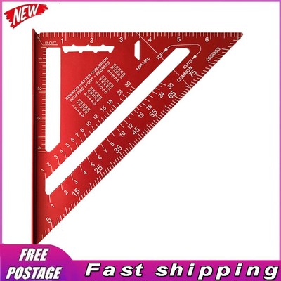 7 Inch Metric Imperial Angle Ruler Aluminum Alloy High Precision Carpenter Tools