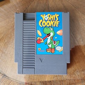 Vintage 1993 Nintendo NES YOSHI'S COOKIE Game Cartridge and Black Sleeve