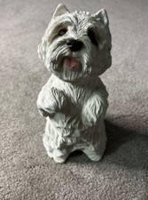White West Highland Terrier Sandicast Figure Handpainted by Sandra Brue 1985
