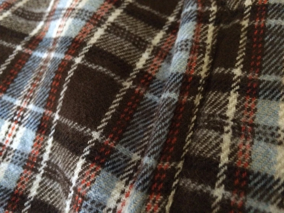 NUEVO CON ETIQUETAS Wes & Willy MARRÓN FRANELA a cuadros salón ALGODÓN cordón cintura pantalones NIÑOS 7 Foto 2 de 4