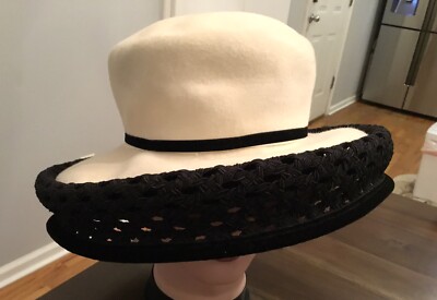 Rare Kokin New York Hat/ Fur Felt/ Flipped up Brim  display picture 2