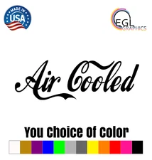 8" Aircooled VINYL STICKER DECAL VEEDUB VOLKS BUG BUS GHIA VAG STANCE AIR COOLED