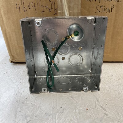 (18) Hubbell-Raco 257SM 2-1/8-Inch Deep Square Electrical Box w/ Ground Pigtail