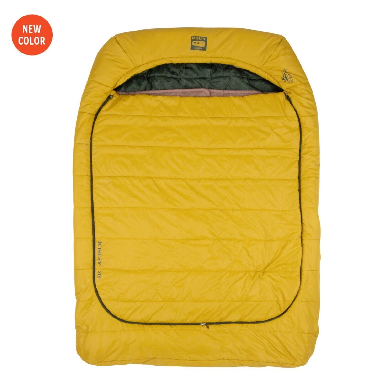 Kelty Tru.Comfort Doublewide Sleeping Bag: 20F Synthetic Olive Oil / Gamescape