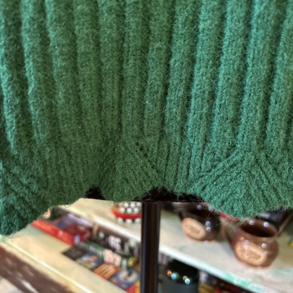 Gibson Latimer зеленый свитер большой кабель трикотажа зубчатый кромки лыж праздники - Изображение 2 из 4