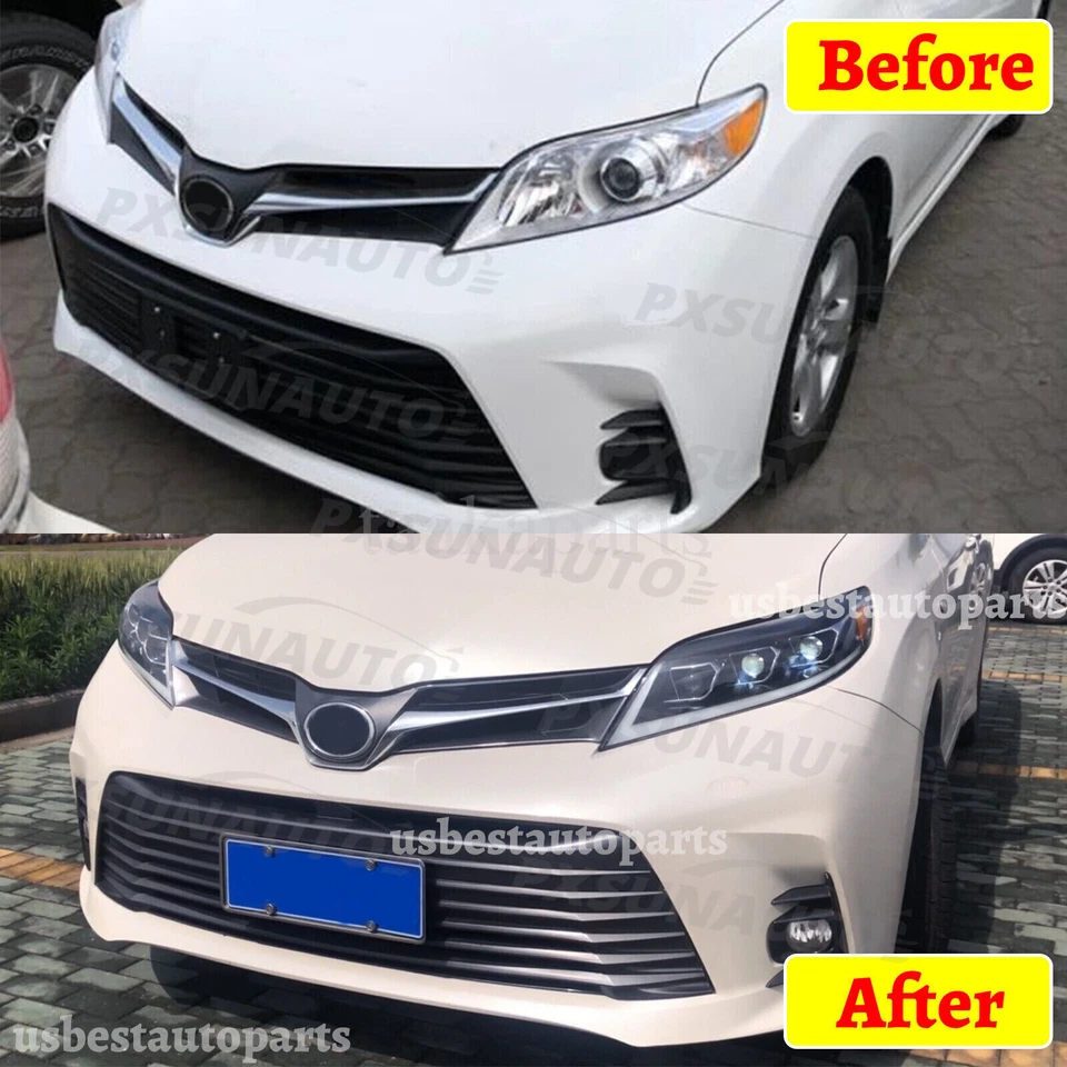 Fit Toyota Sienna 2011-2020  LED DRL Sequential Signal Headlight Assemblies Foto 4 de 4