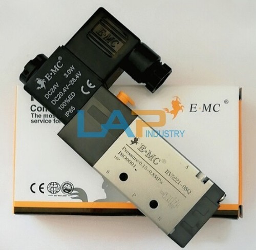 1PCS New For EMC Solenoid valve RV5221-08Q two-position five-way valve DC24V - Picture 1 of 5