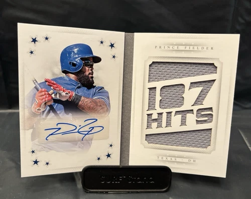 2016 Panini National Treasures Prince Fielder Rangers Auto Jersey Book 07/15
