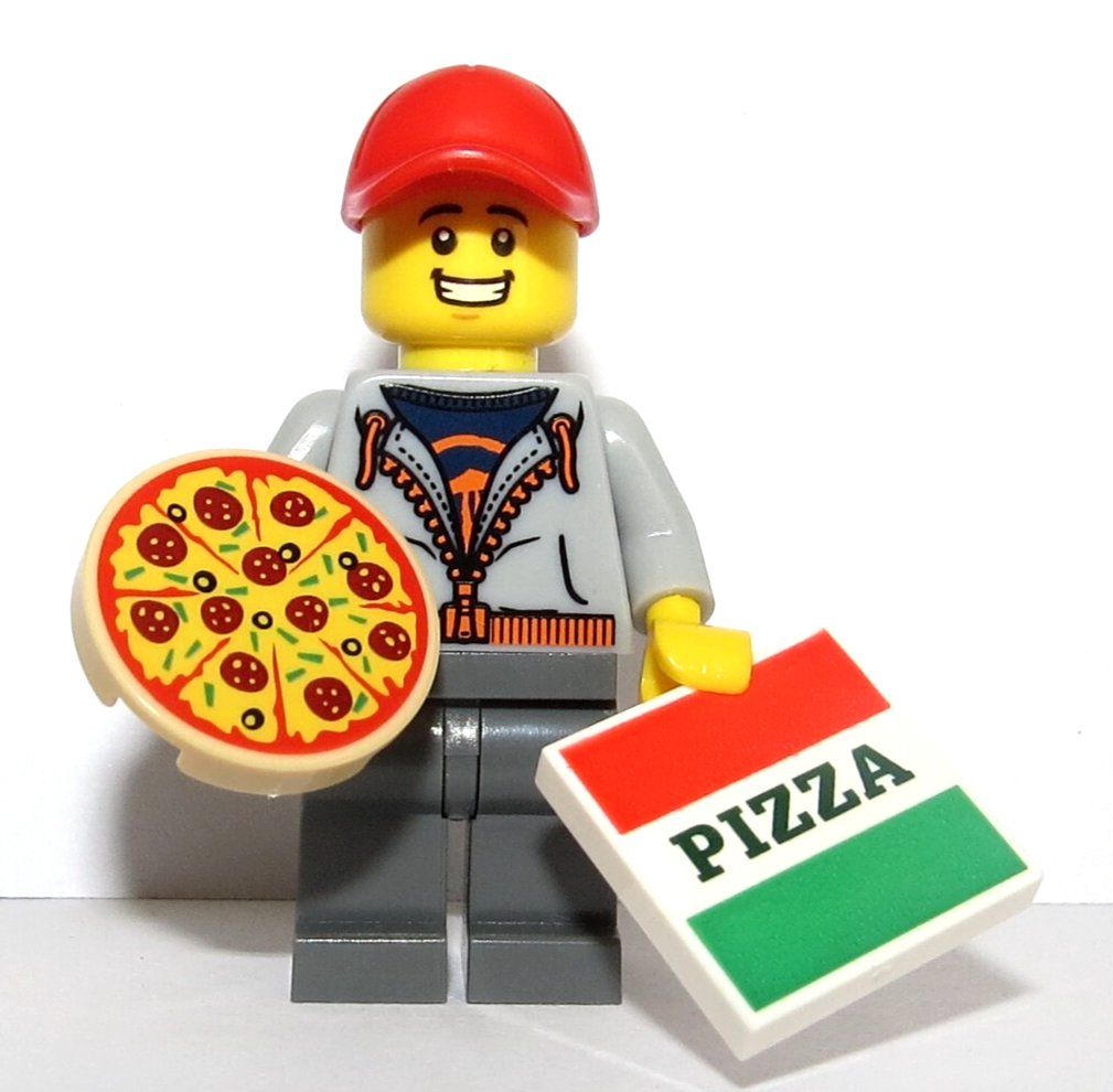 Lego Island Lego Pizza Delivery Guy Pizza Guy Keychain LED Light
