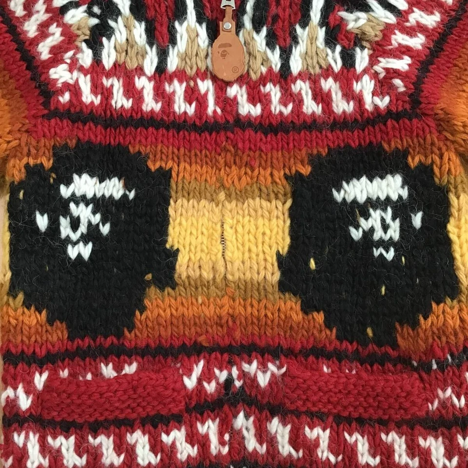 Cárdigan de punto Cowichan BAPE APE HEAD un mono de baño NIGO Talla M Foto 2 de 4