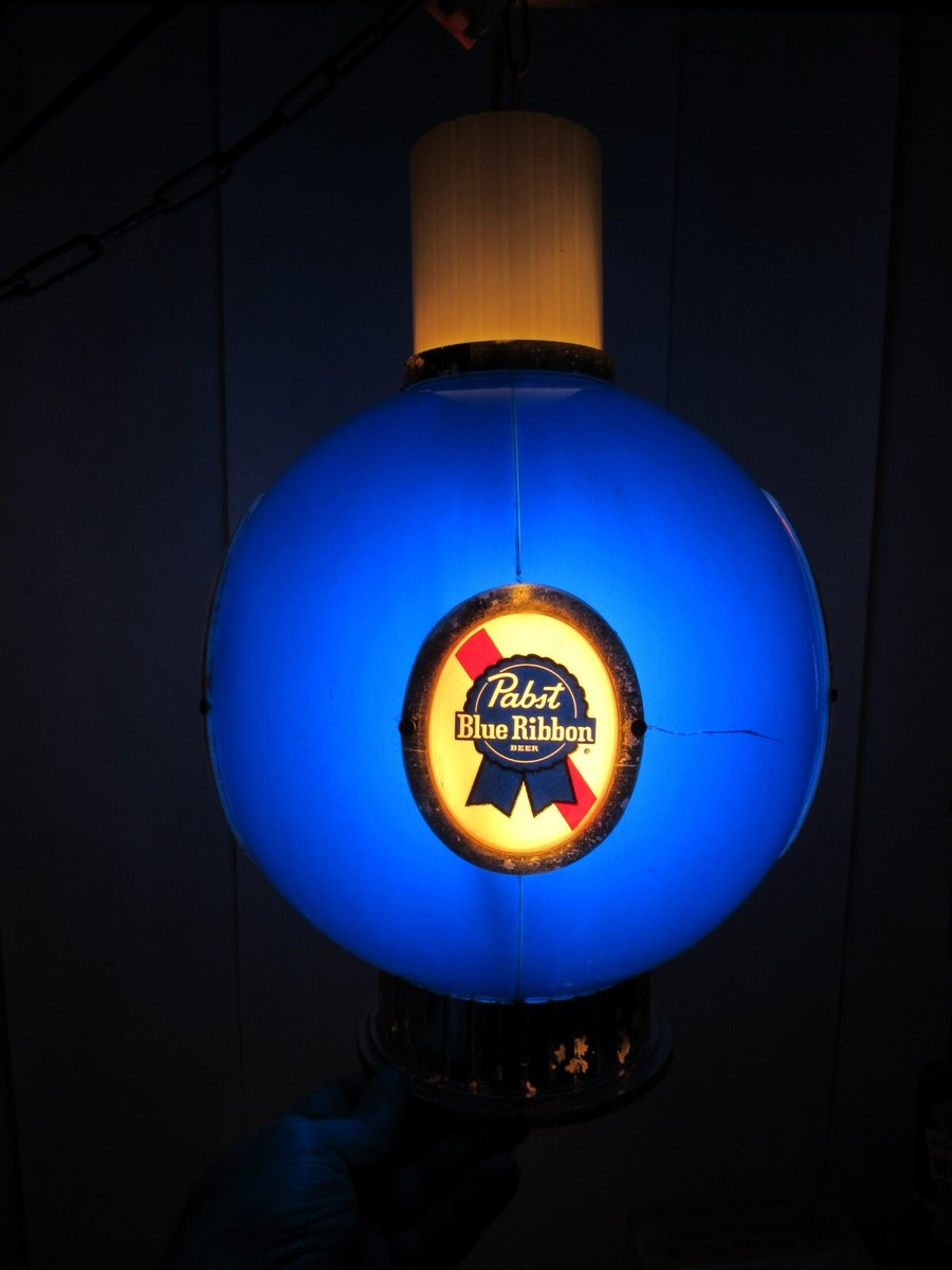 Vintage 1964 Pabst Blue Ribbon Beer PBR Hanging Lamp Light Vintage 1964 Pabst Blue Ribbon Beer PBR Hanging Lamp Light