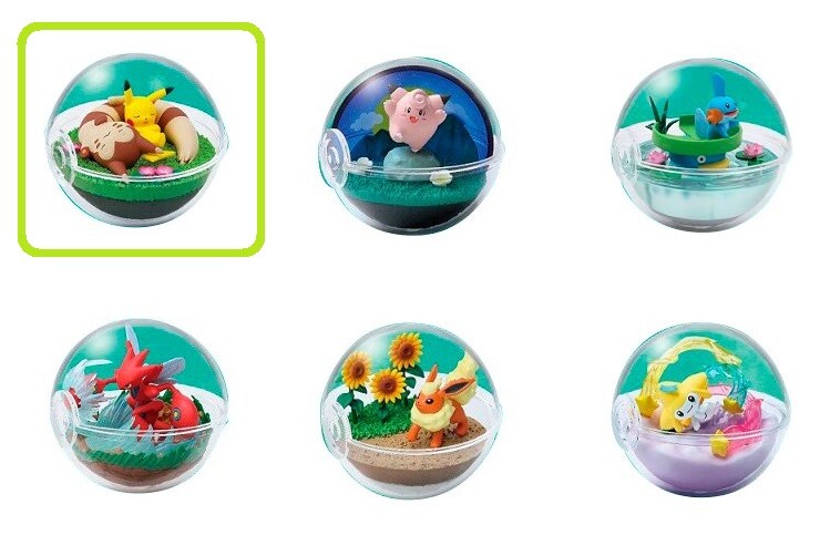 RE-MENT Pokemon Terrarium Collection 8 Poke Ball Case Mini Figure