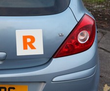 Magnetic R Plates (2 Pack) Northern Ireland Irish Restricted driver learner NI