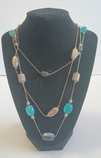 New York Brand Black Silver Gray Aqua Bead Si...