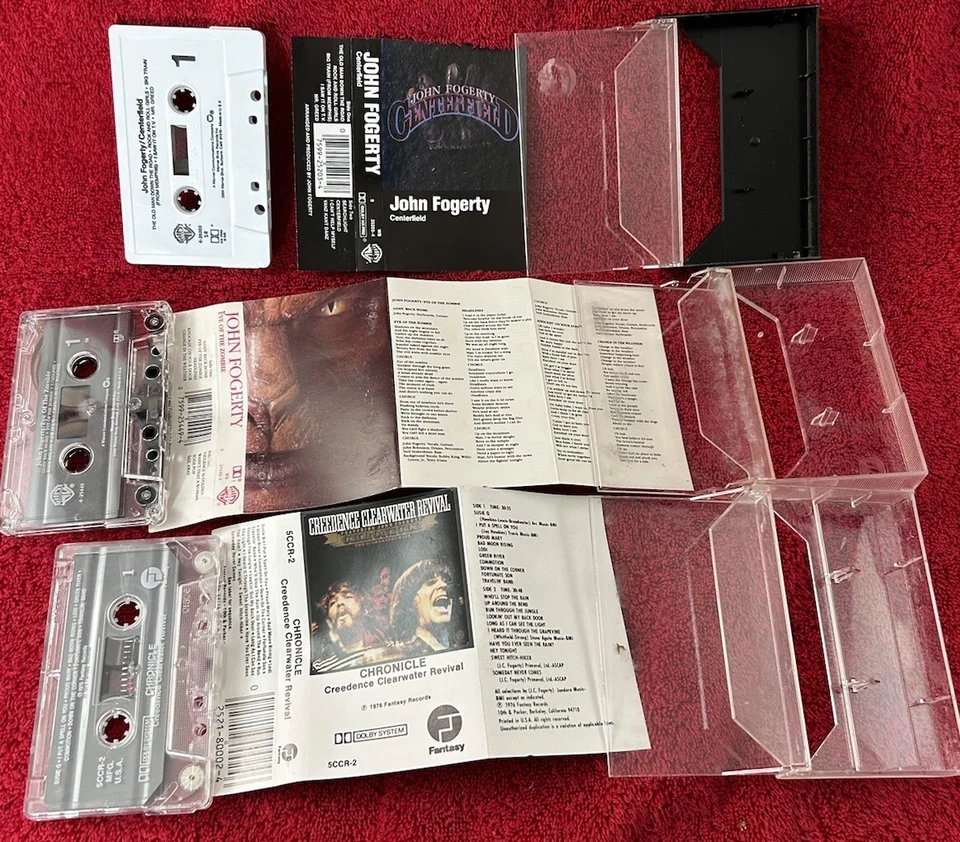 Creedence Clearwater Revival John Fogerty 3 Cassette lot Chronicle Centerfield + Foto 2 de 3