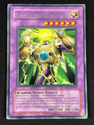 YUGIOH ELEMENTAL HERO THUNDER GIANT DP1-EN011 RARE (NM)