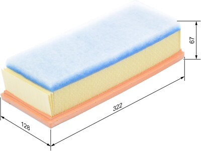 Bosch S0170 Car Air Filter - Cleans Intake Air Of Particles - High Wet