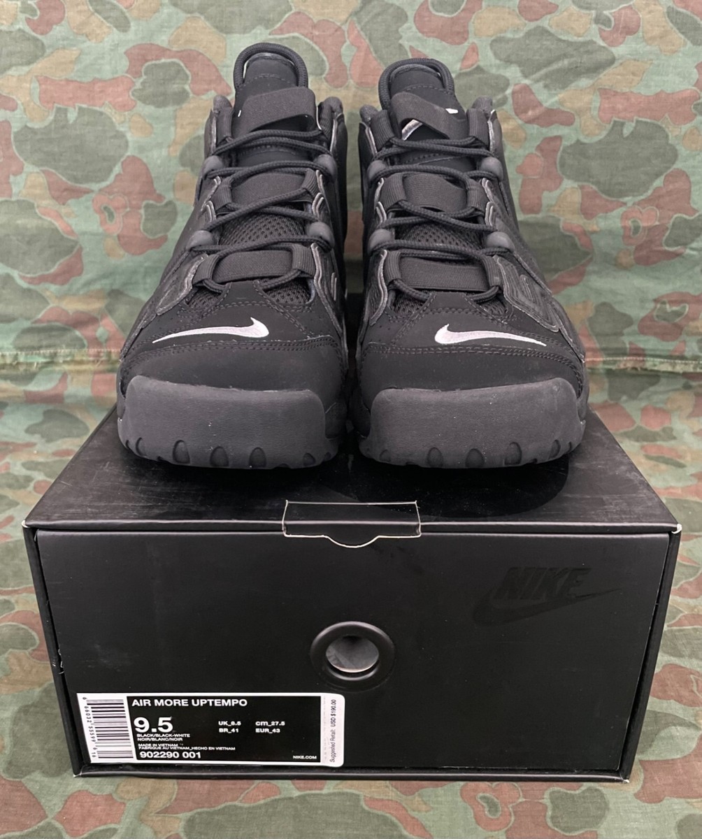 SUPREME Nike Air More Uptempo Sz 9.5 902290-001 New Rare Box Logo