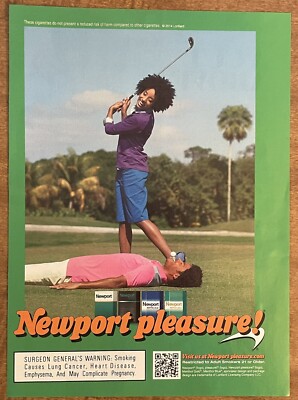 newport cigarettes polo 2014 Pleasure Menthol Golf Course Club Ball Tee Print Ad Perfect for customization via DTF printing Golden goals & champagne toasts!✨