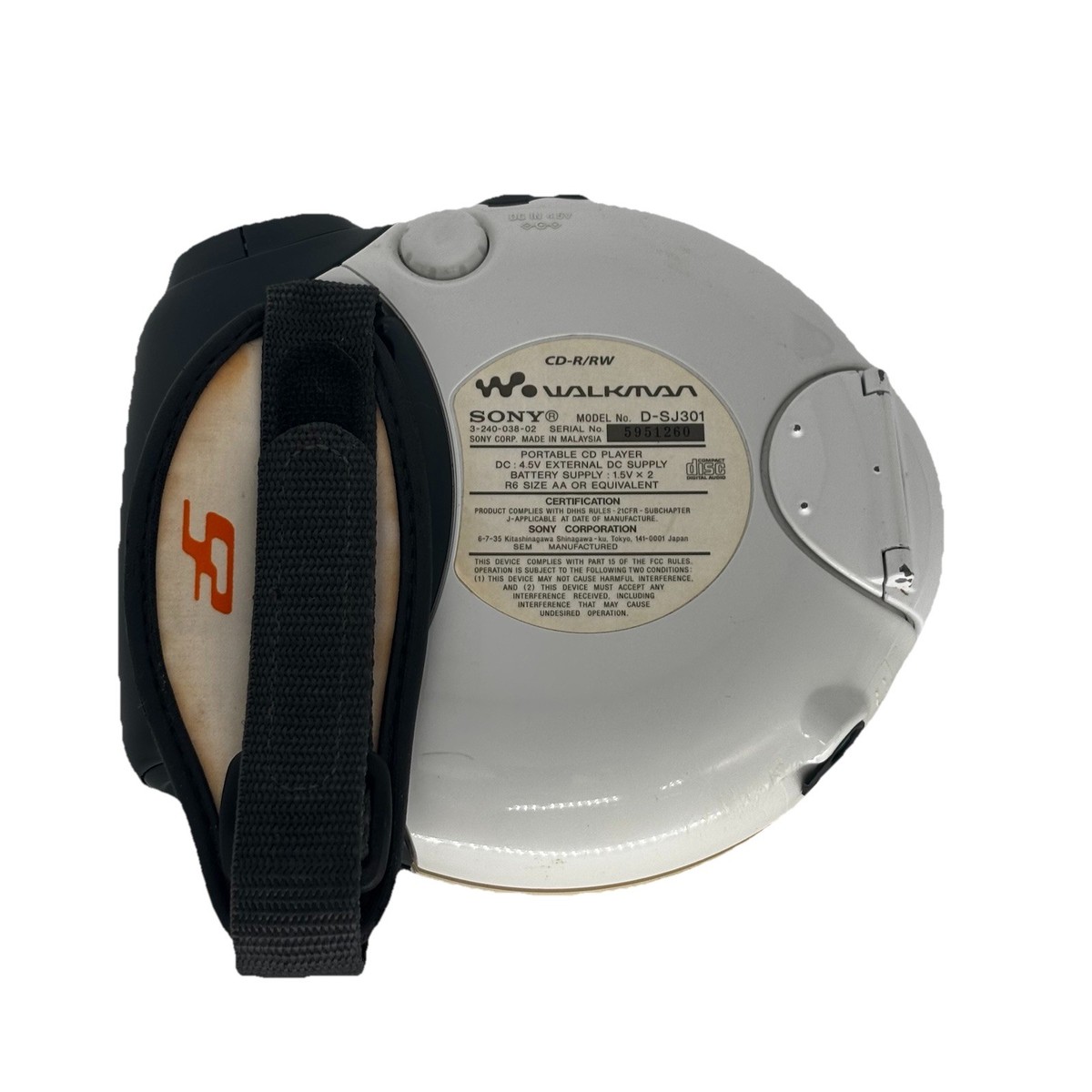 Sony Walkman D-SJ301 CD-R/RW Portable CD Player S2-G Protection