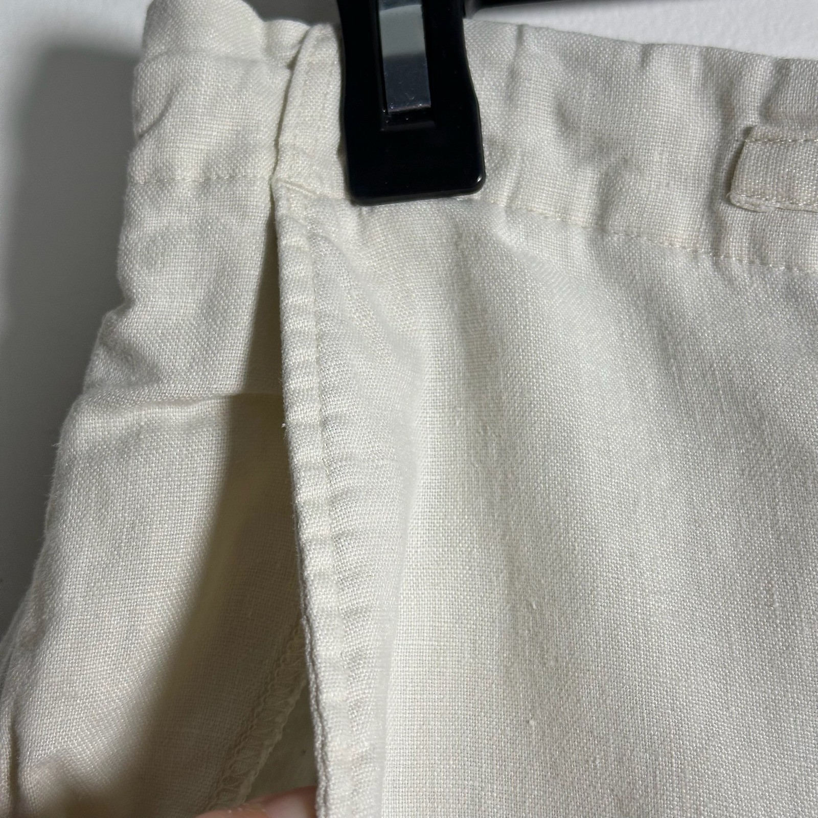 Caribbean Joe Mens Linen Pants Off White Drawstring Elastic Waist Size M 32x30 thumbnail 6