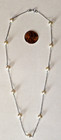 14K White Gold Pearl Necklace 16'' Classic Beauty Handmade RCI New York — photo 7