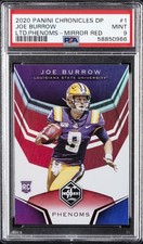 2020 PANINI CHRONICLES DRAFT PICKS LTD PHENOMS MIRROR RED #1 JOE BURROW PSA 9