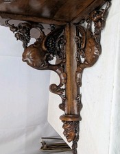 asia china large shelf base stele walnut 19th century with dragons grotesque mascaron