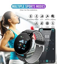 Fitness Smart Watch Activity Tracker Heart Rate For Women Men Oxygen BP Monitor