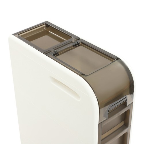 4-Drawer Slim Movable Bathroom Storage Cabinet with Wheels and Tissue Box - Picture 14 of 14