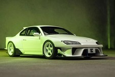 Kyosho KSR18066W 1/18 Nissan Silvia S15 Khyzyl Saleem White Resin Model Car