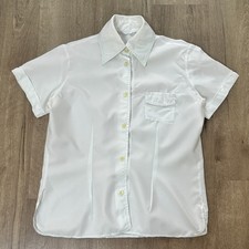 RARE Vintage British Airways Baccarat Weatherall Cabin Crew ladies' white shirt 