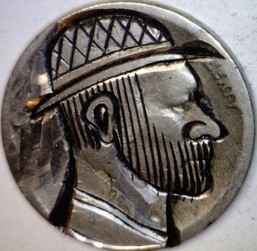 1920 - 1930 's HOBO Buffalo Nickel Coin ~ NICE Hand Carved LOT #C11 FREE SHIP