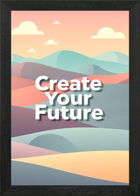 Create Your Future Landscape Framed Wall Art Poster Canvas Print Picture
