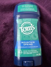 Toms Of Maine Aluminum-Free Natural Deodorant for Men, Mountain Spring, 2.8 oz.