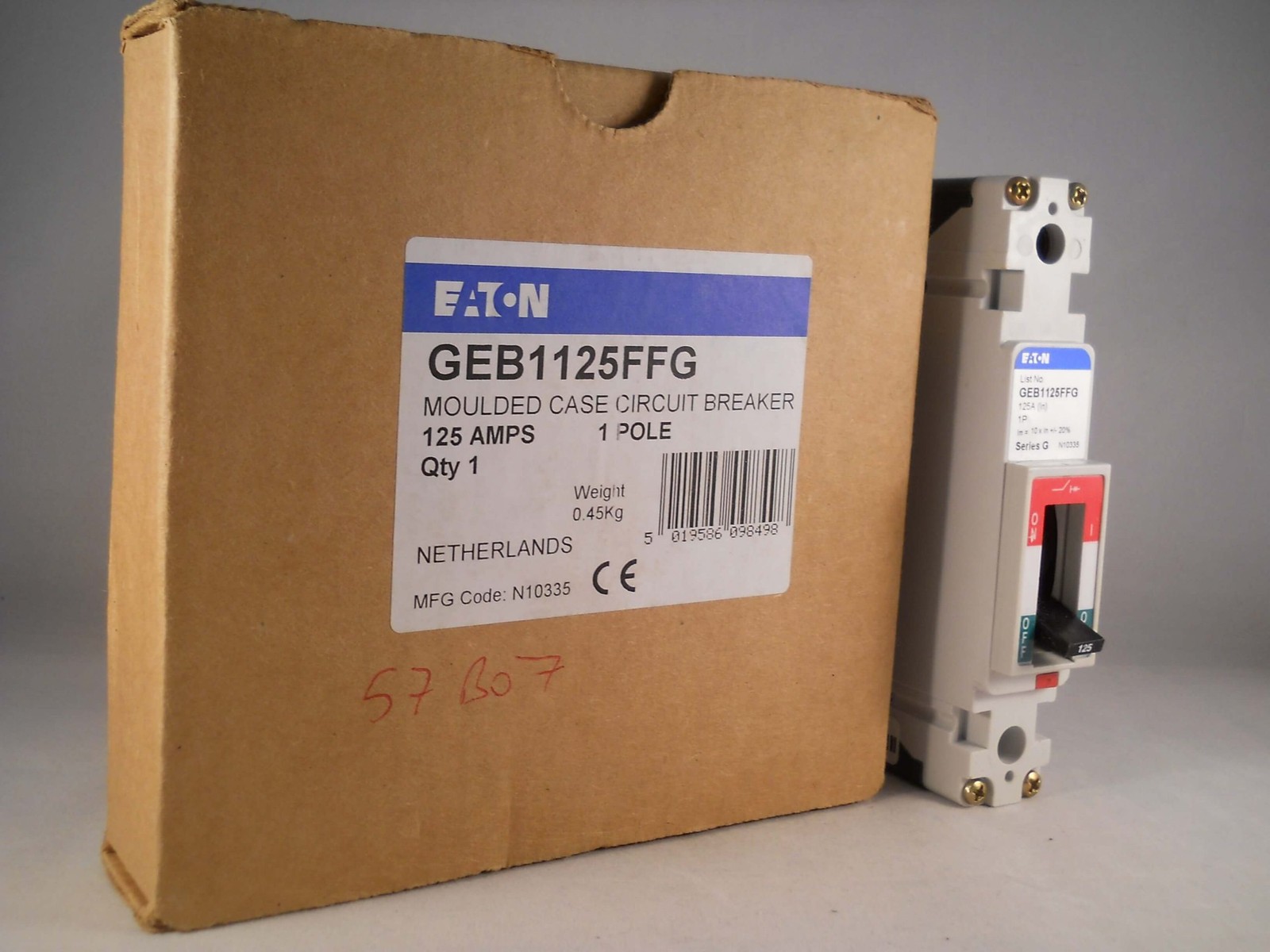 Eaton MCCB 125 Amp Single Pole 125A Series G Breaker GEB1125FFG NEW